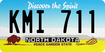 ND license plate KMI711