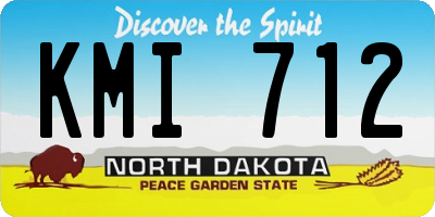 ND license plate KMI712