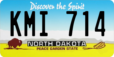 ND license plate KMI714