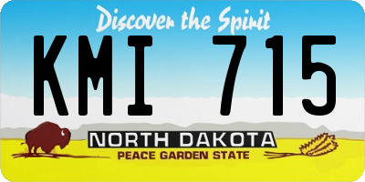 ND license plate KMI715