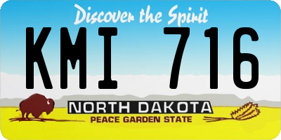 ND license plate KMI716