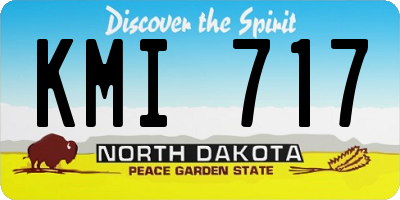 ND license plate KMI717