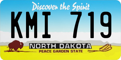 ND license plate KMI719