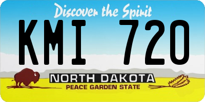 ND license plate KMI720