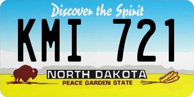 ND license plate KMI721
