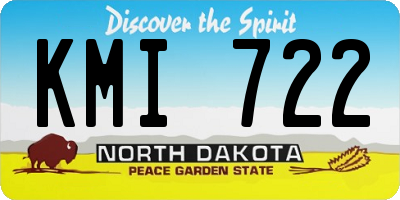 ND license plate KMI722