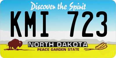 ND license plate KMI723
