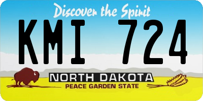 ND license plate KMI724