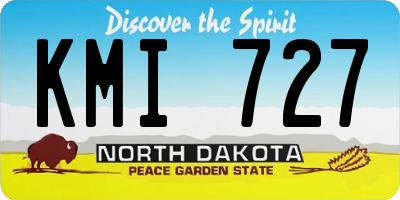 ND license plate KMI727