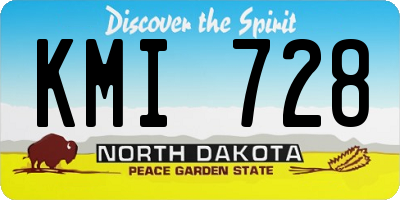 ND license plate KMI728