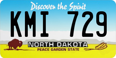 ND license plate KMI729