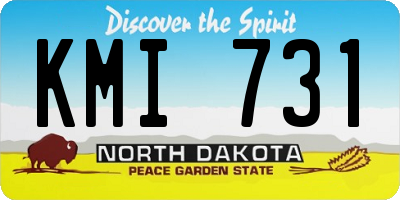 ND license plate KMI731