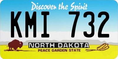 ND license plate KMI732