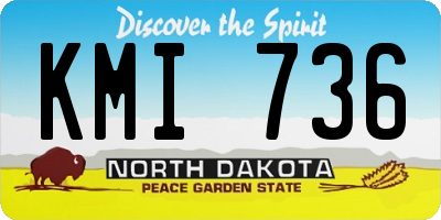 ND license plate KMI736