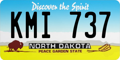 ND license plate KMI737