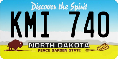 ND license plate KMI740