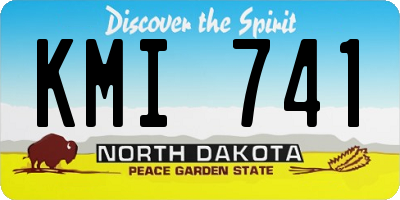 ND license plate KMI741