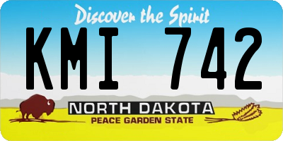 ND license plate KMI742