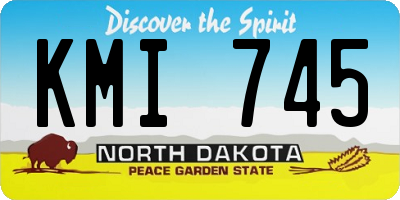 ND license plate KMI745