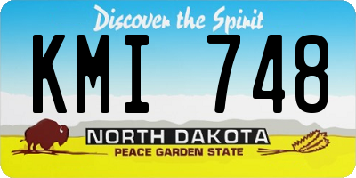 ND license plate KMI748