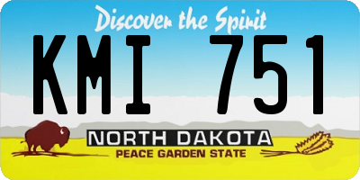 ND license plate KMI751