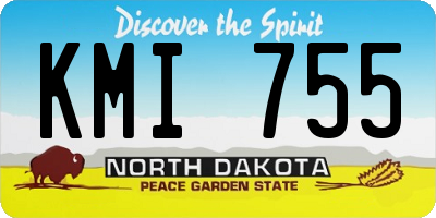 ND license plate KMI755