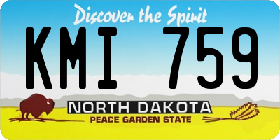 ND license plate KMI759