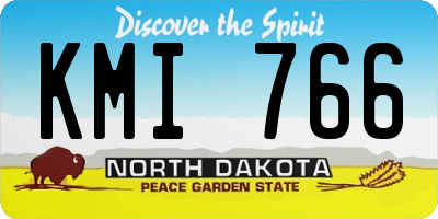 ND license plate KMI766