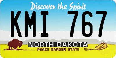 ND license plate KMI767