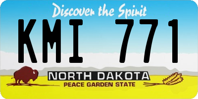 ND license plate KMI771