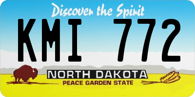 ND license plate KMI772