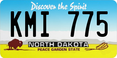 ND license plate KMI775