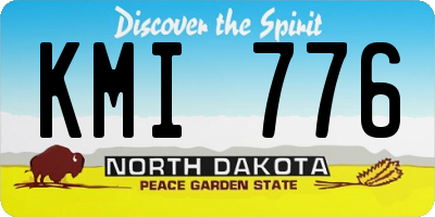 ND license plate KMI776