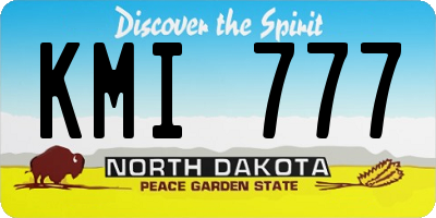 ND license plate KMI777