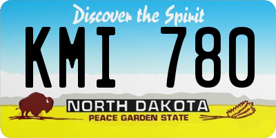 ND license plate KMI780