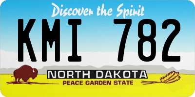 ND license plate KMI782