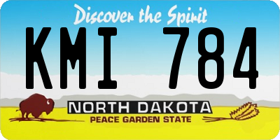 ND license plate KMI784