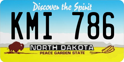 ND license plate KMI786