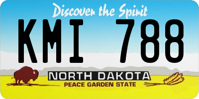 ND license plate KMI788