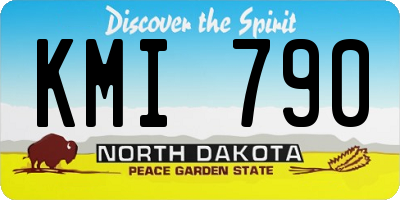ND license plate KMI790