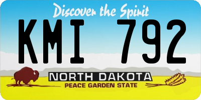 ND license plate KMI792