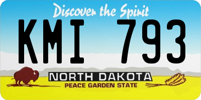 ND license plate KMI793