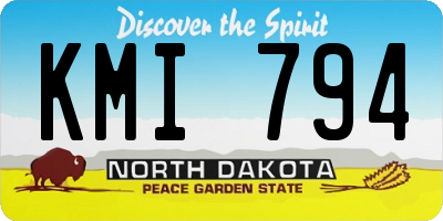 ND license plate KMI794