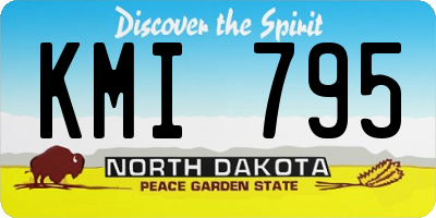 ND license plate KMI795