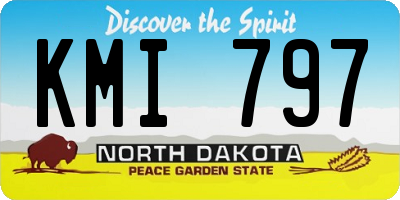 ND license plate KMI797