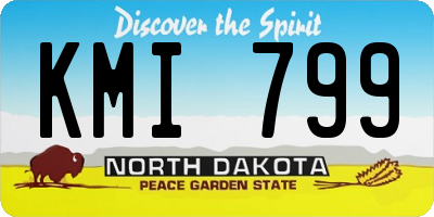 ND license plate KMI799