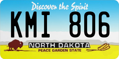 ND license plate KMI806