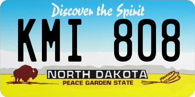 ND license plate KMI808
