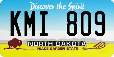 ND license plate KMI809