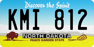 ND license plate KMI812